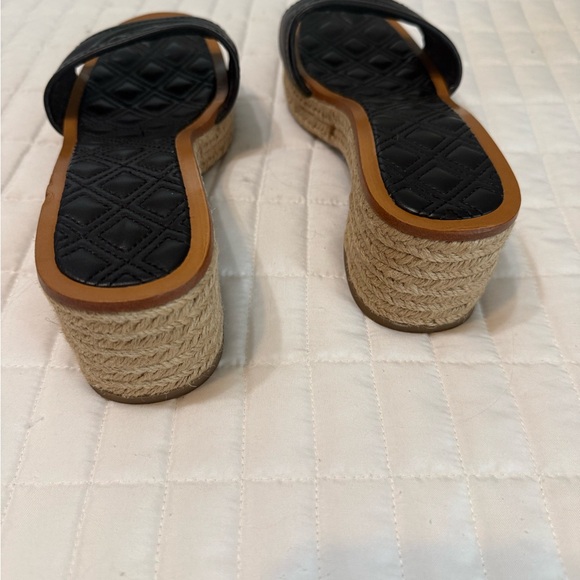 Tory Burch Black Quilted Slide Sandals - Picture 9 of 12